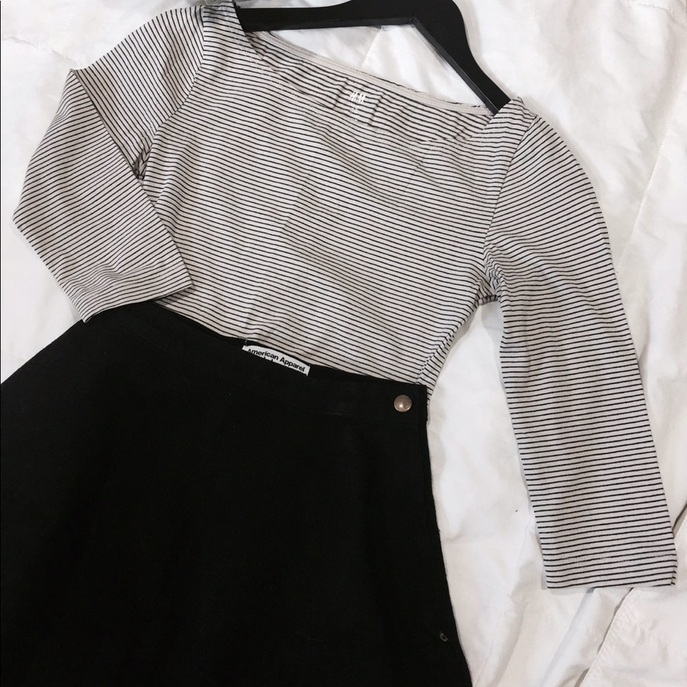H&M Pin Stripe Boatneck T-shirt